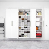 Prepac HangUps 30" Shoe Storage Cabinet, Cabinet Wall Mount, Wall Cabinet Storage for Shoes with 40 Cubbies, Ideal for Utility Room, Garage and Bedroom, 30" W x 72" H x 16" D, White Prepac