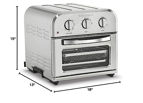 Cuisinart TOA-26 Compact Airfryer Toaster Oven, 1800-Watt Motor with 6-in-1 Functions and Wide Temperature Range, Air Fryer, Stainless Steel Cuisinart