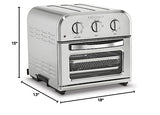 Cuisinart TOA-26 Compact Airfryer Toaster Oven, 1800-Watt Motor with 6-in-1 Functions and Wide Temperature Range, Air Fryer, Stainless Steel Cuisinart