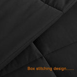NTBAY Twin Comforter - Down Alternative Comforter Duvet Insert, All Season Bedding Quilted Duvet Insert with Corner Tabs, Machine Washable, Black NTBAY
