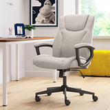 Serta Connor Executive Office Chair, Ergonomic Computer Chair with Layered Body Pillows, Contoured Lumbar, Adjustable Seat, Microfiber Fabric, Gray Serta