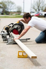 Miter Block Support Stand - 6 Adjustable Height Settings with 0.25" Riser - Heavy Duty & Light Rigid Plastic - Portable Brace for Miter Saws, Miter Block