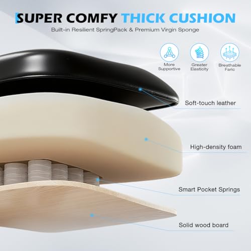 Massage Office Chair with Foot Rest,6 Points Vibration and Heat Ergonomic Executive Desk Chair for Heavy People,500lbs Big and Tall Office Chairs with Reclining High Back for Home Office KWKSV