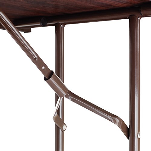 Alera FT724824MY Wood Look Folding Table, 48w x 24d x 29h, Mahogany Alera