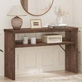 BON AUGURE Entryway Table, Console Table Behind Couch, Wood Sofa Tables with Shelf for Living Room, Farmhouse Entry Tables for Hallway Foyer (Rustic Oak, 47 Inches) BON AUGURE