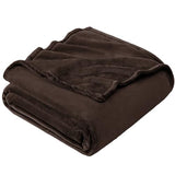 Hansleep Fleece Brown Full Blanket, Super Soft Flannel Fuzzy Plush Cozy Blanket for All Seasons, Brown, Full 84x90 Inches Hansleep