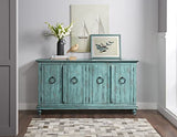 Martin Svensson Home Garden District Rustic Turquoise Solid Wood 65" TV Stand Martin Svensson Home