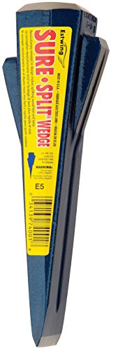 ESTWING Sure Split Wedge - 5-Pound Wood Splitting Tool with Forged Steel Construction & 1-7/8" Cutting Edge - E-5 Estwing