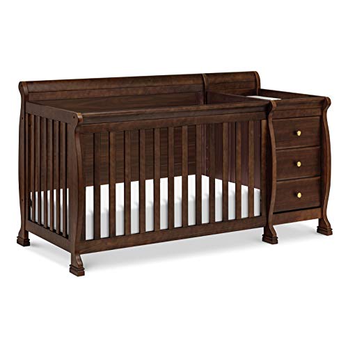 DaVinci Kalani 4-in-1 Convertible Crib and Changer Combo in Espresso - WoodArtSupply