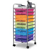 Giantex 10 Drawer Rolling Storage Cart Scrapbook Paper Office School Organizer (Multicolor) Giantex