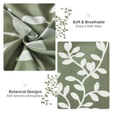 METAHOTS Queen Size Comforter Set - 7 Piece Floral Botanical on Green Comforter Sets with Sheets and Pillows, Soft Lightweight Microfiber Bedding Set for All Season(90"X90") METAHOTS