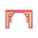 Tov Furniture Suzie Coral Pink & Rattan Console Table Tov Furniture