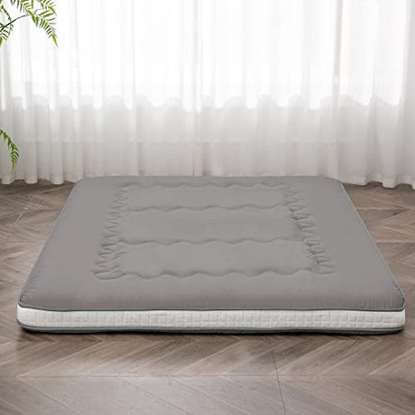 Dr.Futon Japanese Floor Futon Mattress Extra Thick Folding Roll Up Bed Topper Mat for Guest,Lounger and Tavel Dr.Futon