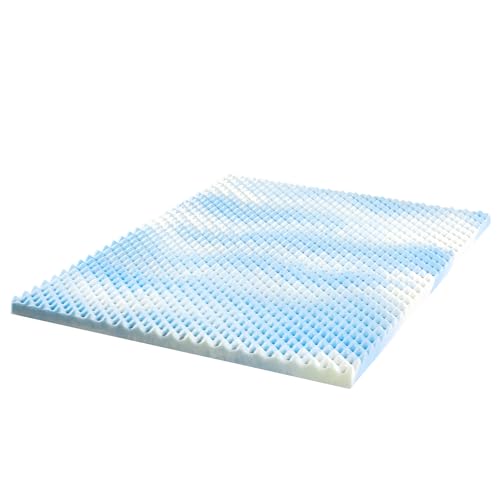 ZINUS 2 Inch Swirl Gel Cooling Memory Foam Mattress Topper, Smaller, More Convenient WonderBox Packaging, Cooling, Airflow Design, CertiPUR-US Certified, King Zinus