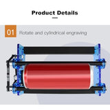 TWOTREES 360°Laser Rotary Roller,Y-axis Rotary Roller Engraving Module with Engraver Heightening Column for Engraving Cylindrical Objects Cans (Engraving Axis Tools+Engraver Heightening Column) YUYUEMI