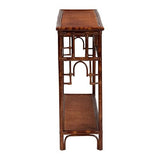 bali & pari Sebalio Tortoise Natural Rattan Console Table with Open Shelf bali & pari