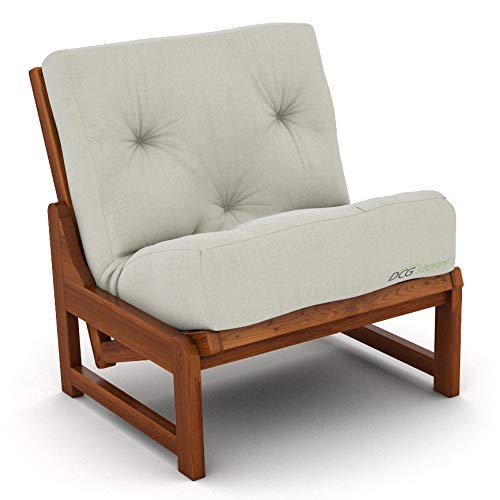 Nirvana Futons Plush, Comfortable 8-Inch Chair Futon Mattress, Ivory Twill - Made in USA Nirvana Futons