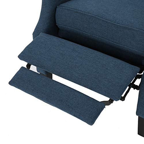GDFStudio Christopher Knight Home Wescott Traditional Fabric Recliner, Navy Blue