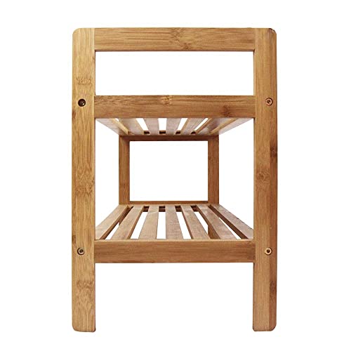 Oceanstar 2 Tier Bamboo Shoe Rack, Brown Oceanstar