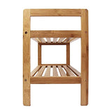 Oceanstar 2 Tier Bamboo Shoe Rack, Brown Oceanstar