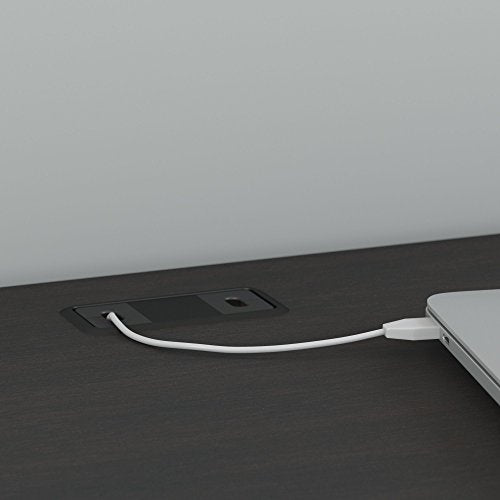 Bush Furniture Salinas Computer Hutch | Study Table with Drawers, Cabinets & Pullout Keyboard/Laptop Tray | Modern Home Office Work Desk with Storage, 48W, Vintage Black Bush Business Furniture