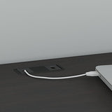 Bush Furniture Salinas Computer Hutch | Study Table with Drawers, Cabinets & Pullout Keyboard/Laptop Tray | Modern Home Office Work Desk with Storage, 48W, Vintage Black Bush Business Furniture