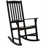 Cambridge Casual Bentley Outdoor Porch Rocking Chair for Patio Furniture, Solid Wood, Black Cambridge Casual