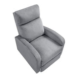 Lexicon Pushback Recliner Chair Armchair Push Back Recliner, Corduroy Chair with Solid Wood Frame and Metal Seat Base, Single Sofa Accent Chair for Living Room/Office/Apartment, Dark Grey Lexicon
