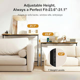 Lanynne Narrow Console Table with Adjustable Height Rustic Behind Couch Sofa Table with Power Outlets 39.4" Long * 5.9" Deep Entryway Table for Hallway Bedroom Living Room Foyer Classic Lanynne