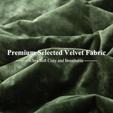 Ivellow Crushed Velvet Comforter Set King Green Comforter Set 5pcs Ultra Soft Lightweight Breathable Bedding Set Luxury Cozy Flannel Comforter King Size (1 Comforter,2 Pillow Shams, 2 Euro Shams Ivellow