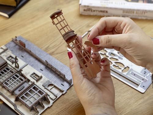 Revell Book Nook Kit Harry Potter - Diagon Alley Miniature DIY Kit 9" Booknook 3D Wooden Puzzle with LED Light Bookshelf Décor Gift for Adults Women Men