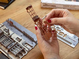 Revell Book Nook Kit Harry Potter - Diagon Alley Miniature DIY Kit 9" Booknook 3D Wooden Puzzle with LED Light Bookshelf Décor Gift for Adults Women Men