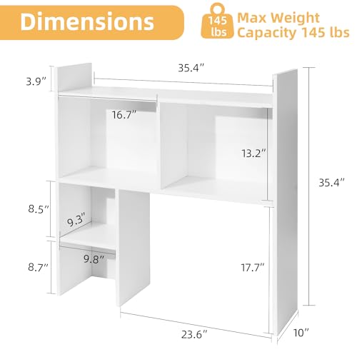 Deli 5-Tier Desktop Shelf - Versatile Wood Desk Hutch Organiser for Home and Office - WoodArtSupply