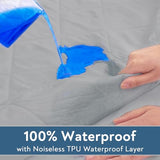 Cot Mattress Pad Waterproof Quilted, Fitted Cot Size Mattress Pads Protector Cover 30" X 75" for Narrow Twin Bunk Bed, Cot Mattress Topper for Camping Sleep, Grey (Cover Only) Magik & Kover
