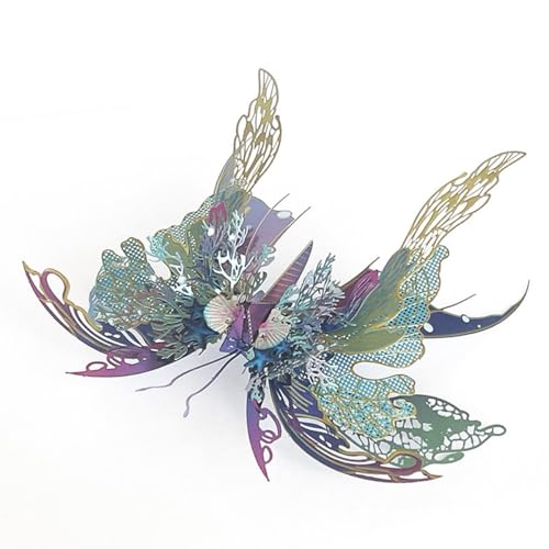 Goekhyrani 3D Metal Steampunk Butterfly Model Kit, DIY Mechanical Puzzle for Adults and Teens, Retro Metal Craft Model, Unique Desk Decor and Gift for Steampunk Lovers