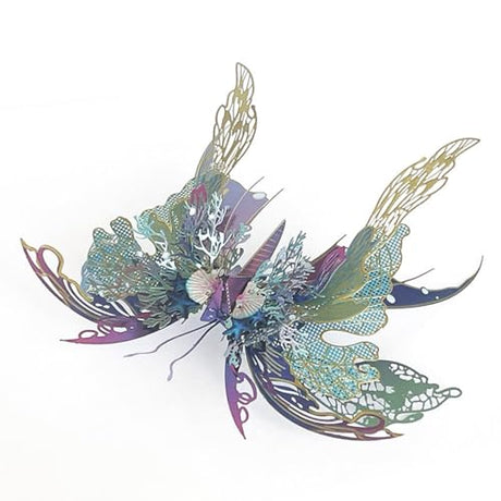 Goekhyrani 3D Metal Steampunk Butterfly Model Kit, DIY Mechanical Puzzle for Adults and Teens, Retro Metal Craft Model, Unique Desk Decor and Gift for Steampunk Lovers Goekhyrani