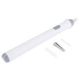 Eraser Pen For Drawings Electric,Pencil with Electric Eraser Erasers for Artists,Peacock Patch Tenwin Electric Battery Operated Automatic Pencil Eraser with 22 Eraser Refills Black(White) Tbest