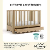 Storkcraft Casablanca Convertible Crib with Drawer and Toddler Guardrail (Driftwood) – GREENGUARD Gold Certified, Toddler Bed Conversion Kit Included, Fits Standard Crib Mattress, Crib with Storage