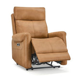 KISLOT Leather Recliner Chair for Adults Wall Hugger RV Recliner with USB Charging Ports Electric Power Reclining Sofa for Living Room Home Theater Seating Bedroom