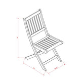 East West Furniture BDKCWNA Outdoor Dining Chairs Slatted Back-Natural Oil Finish, Normal East West Furniture