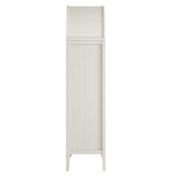 Modway Nolan Modern Farmhouse 71" Tall Arched Storage Display Cabinet in White Oak Wood Grain Modway