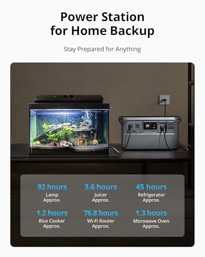 DJI Power 1000 Portable Power Station, 1024Wh LiFePO4 Battery, 2200W Solar Generator, Home Backup, 4-in-1 Fast Charging, 23db Ultra-Silent, Camping & RVs, Off-grid, Power Outage (Solar Panel Optional) DJI