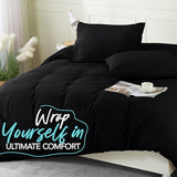 Utopia Bedding Duvet Cover Set with Pillowcases - 3 Pieces Bedding Duvet Cover with Zipper Closure - 1 Duvet Cover with 2 Pillowcases - Soft Brushed Microfiber(Full, Black) Utopia Bedding