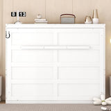 SOFTSEA Full Size Murphy Bed Chest, Folding Bed Wall Bed for Guestroom Study Room Office Small Room, Can Be Folding Into A Cabinet, Wall Mounted Hideaway Cabinet Bed, White SOFTSEA