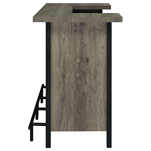 Coaster Furniture Bar Unit Grey Driftwood Black 182105 - WoodArtSupply