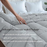 ROYALE LINENS Reversible Comforter - Twin Size Duvet Insert - All Season Soft Quilted Comforters with 8 Corner Tabs - Down Alternative Bedding Comforter - Duvet Insert (Navy/Silver, Twin 64"x84") ROYALE LINENS