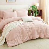 CozyLux Full Size Comforter Sets Blush Pink, 7 Pieces Bed in a Bag Full Comforter Set with Sheets, Luxury Bedding Set with Down Alternative Comforter, Fitted Sheet, Flat Sheet, Pillowcases & Shams CozyLux