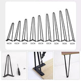 Generic Hairpin Legsniture Legs Set of 4,Metal Table Legs Modern Black Coffee Dining Table Legs 3 Rod for Cabinet Bench Chair Coffee Table Desk/72Cm(28.3In) WoodArtSupply