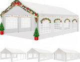 COBIZI 13x26FT Party Tent Heavy Duty Waterproof Outdoor White Gazebo Event Shelter Wedding Canopy for Parties BBQ Commercial with Removable Sidewall Windows, Powder Coating (Better Than Galvanized) COBIZI