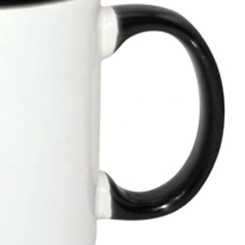 MR.R Sublimation Blanks Dishwasher Ceramic Coffee Mugs with Black Color Mug Inner and Handle Drinking Cup Mug For Milk Tea Cola Water,11oz, Set of 6 MR.R